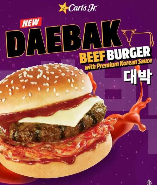 Menu baru Carls Jr Daebak Burger 