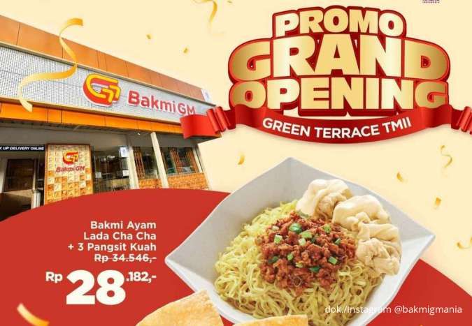 Promo Grand Opening Bakmi GM TMII hingga 14 Maret, Makan Enak Dapat Tas Gratis