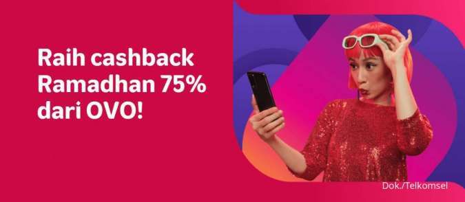 Promo Telkomsel dan OVO, Beli Paket Data Dapat Cashback 75%!