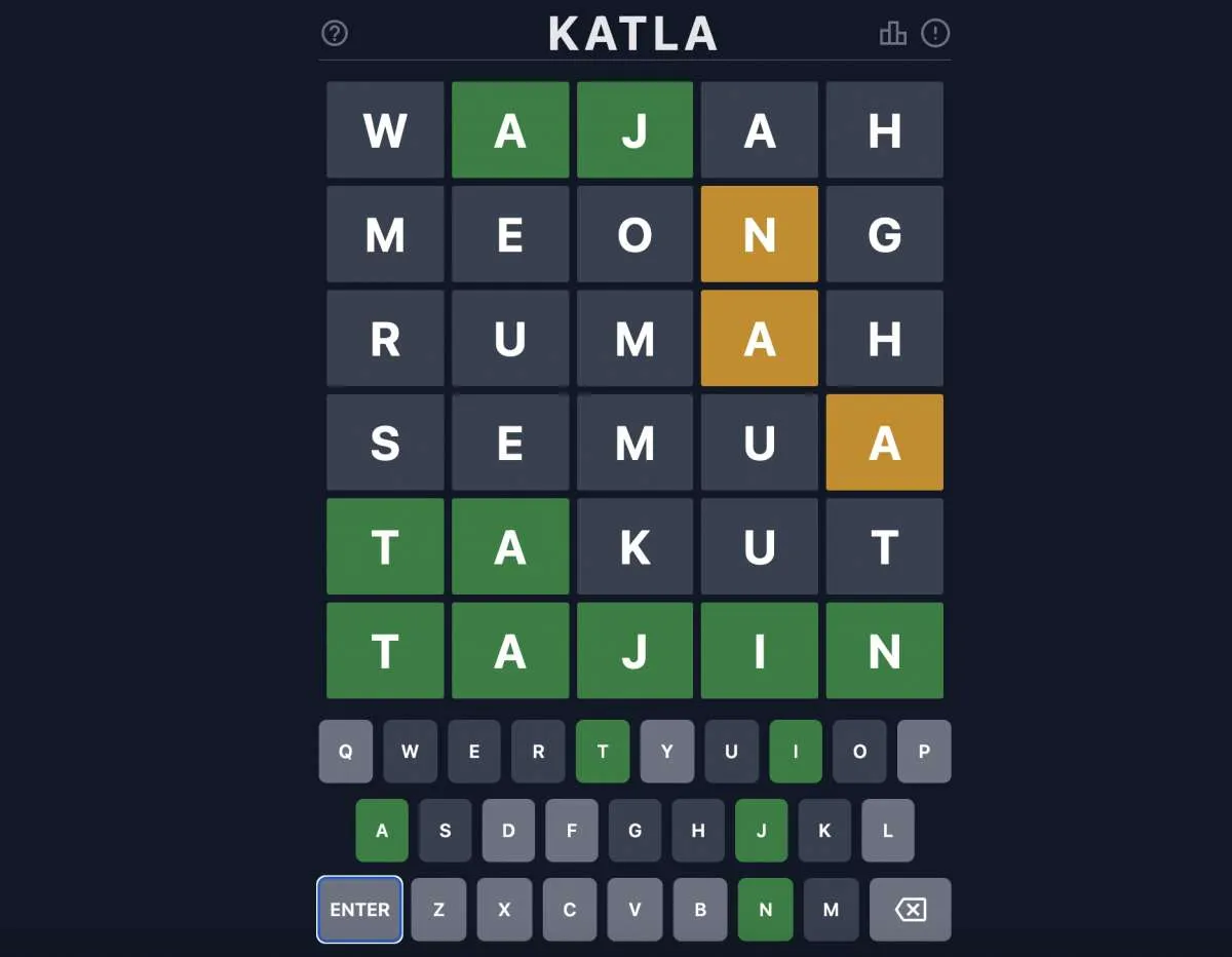 Katla: Game Susun Kata Mirip Wordle Tapi Bahasa Indonesia, Begini Cara Mainnya