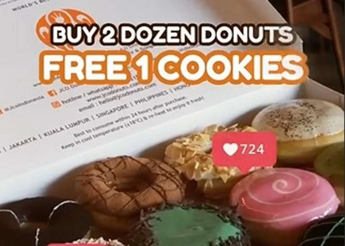 Promo J.CO dan BRI Bulan Agustus 2025, Beli 2 Lusin Donut Gratis 1 Cookies