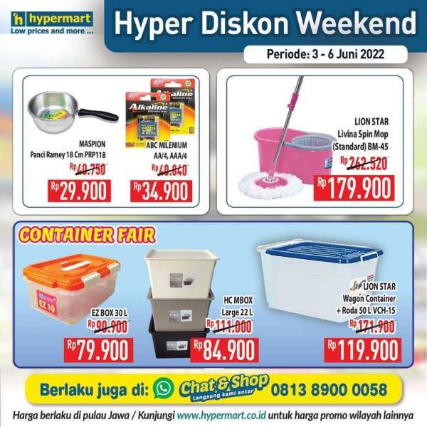 Promo JSM Hypermart Hyper Diskon Weekend Terbaru Mulai 3-6 Juni 2022