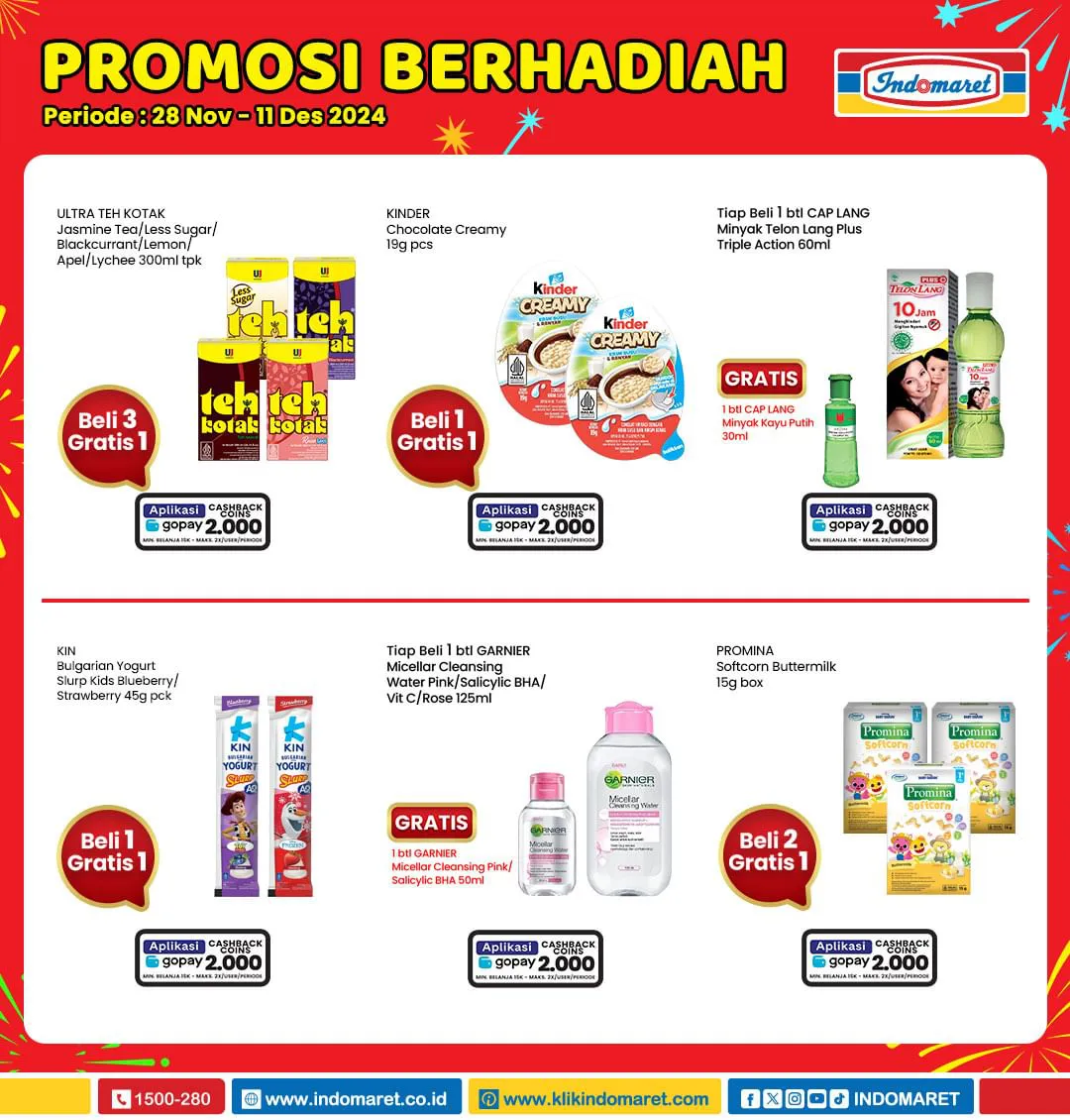 Promo Berhadiah Indomaret Periode 28 November-11 Desember 2024