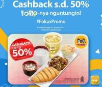 Promo Hokben FOMO Kuliner Cashback 50% via QRIS Livin Mandiri sampai 31 Januari 2025