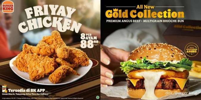 Promo Burger King Edisi Bulan Mei 2023, Menu Baru Gold Collection dan Friyay Chicken