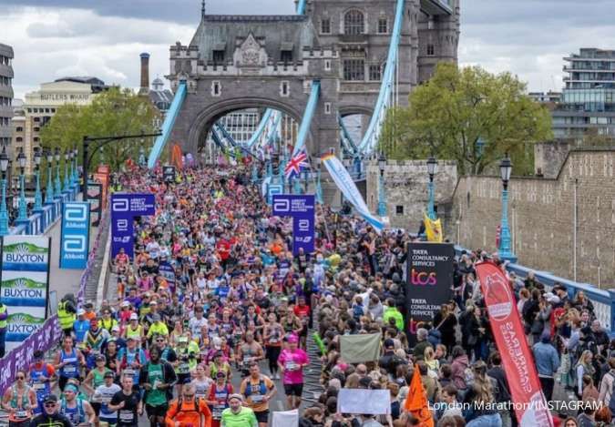 London Marathon Cetak Rekor, Lebih dari 53.000 Pelari Berhasil Finish 