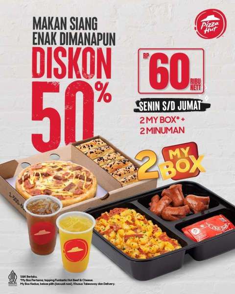 Promo Pizza Hut Diskon 50% Setiap Senin-Jumat