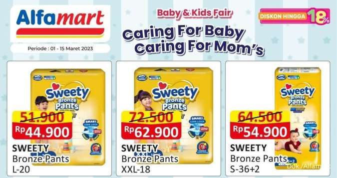 Belanja Diapers Anak di Alfamart Diskon sampai 18%, Berlaku hingga 15 Maret 2023