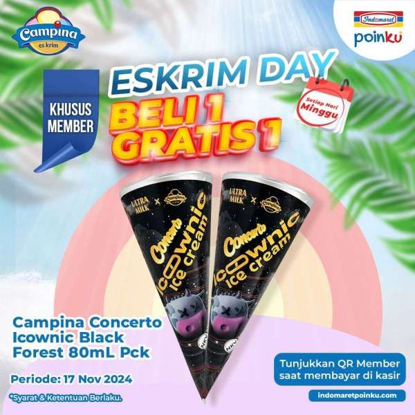 Promo Es Krim di Indomaret Weekend 17 November 2024