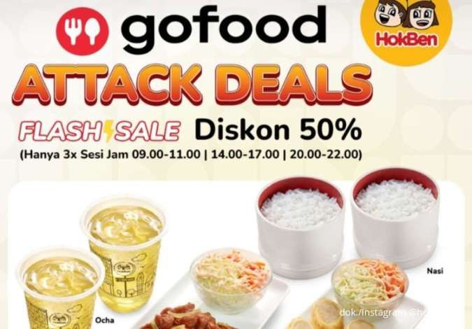 Promo HokBen GoFood Attack Deals 24, 26, & 30 Oktober, Makan Berdua Diskon sampai 50% Promo HokBen GoFood Attack Deals 24, 26, & 30 Oktober, Makan Berdua Diskon sampai 50%