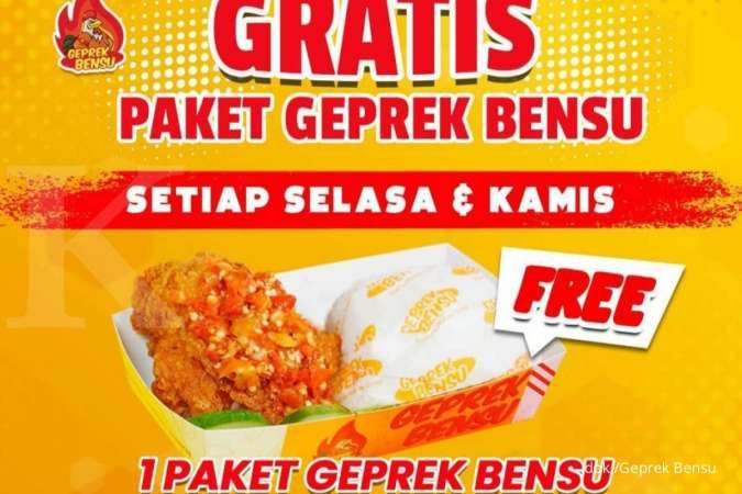 Promo Geprek Bensu 20 Januari 2022, Ada Gratis 1 Paket Geprek Bensu via GrabKitchen