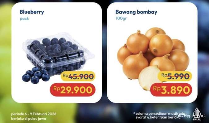Promo JSM Hypermart Weekend 6-9 Februari 2026, Blueberry Diskon Rp 16.000