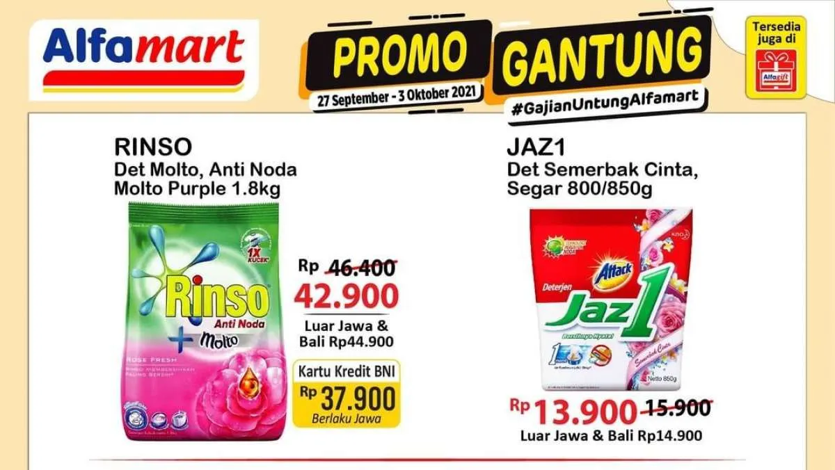 Promo Alfamart terbaru di 28 September 2021, jangan lewatkan promo gantung