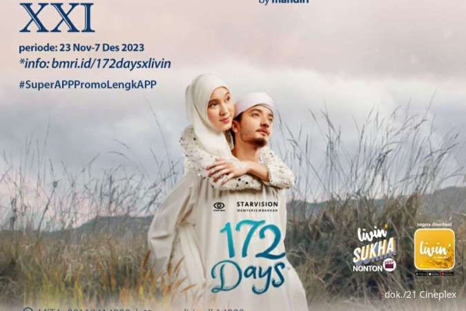 Promo Cinema XXI sampai 7 Desember, Cashback 100% Film 172 Days via Mandiri