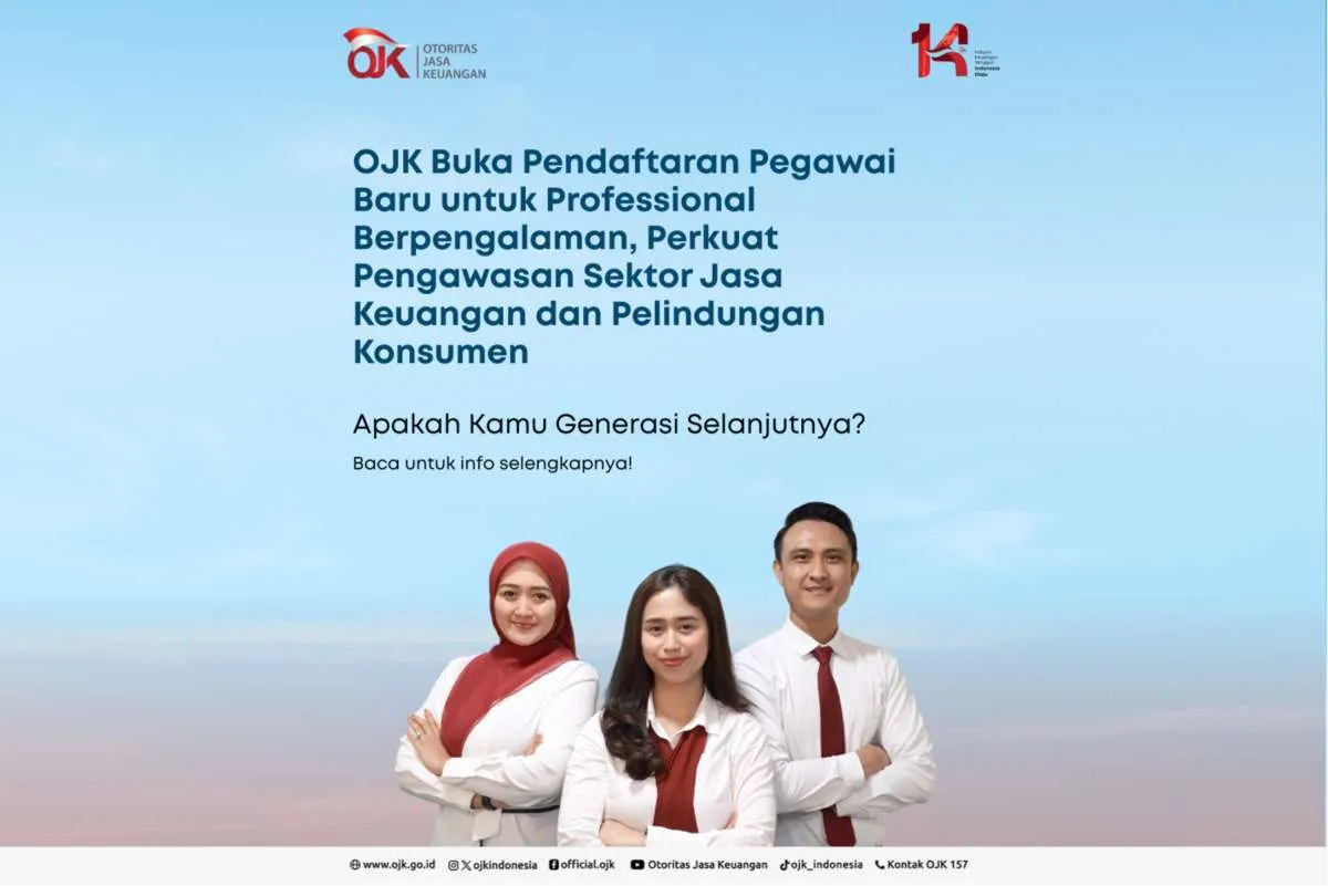 OJK Buka Lowongan Profesional Berpengalaman, Perkuat Pengawasan & Pelindungan