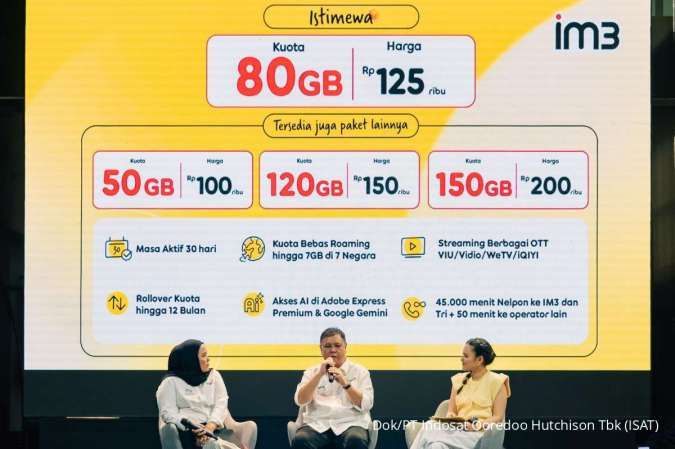 IM3 Hadirkan Paket Istimewa, Tawarkan Kuota hingga 150 GB dan Akses AI