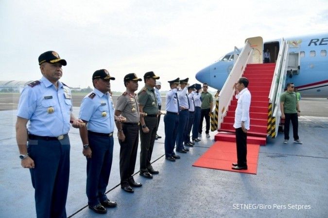 Presiden Jokowi tinjau lokasi pasca bencana tsunami di Lampung