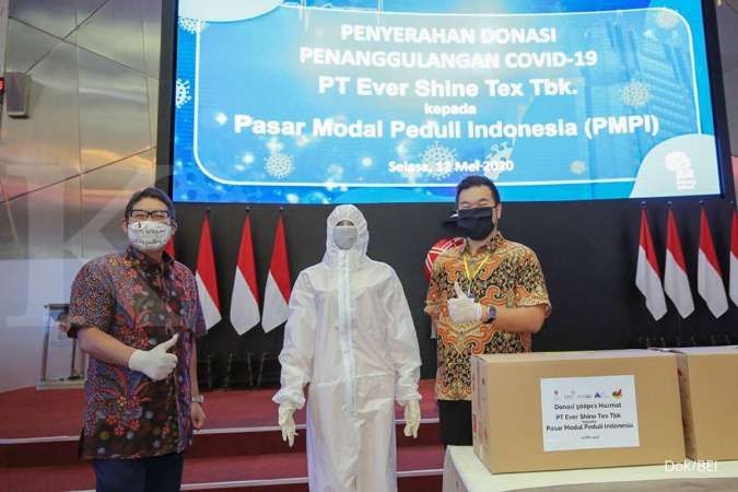 Ever Shine Tex (ESTI) donasikan 500 pcs APD ke Pasar Modal Peduli Indonesia (PMPI)