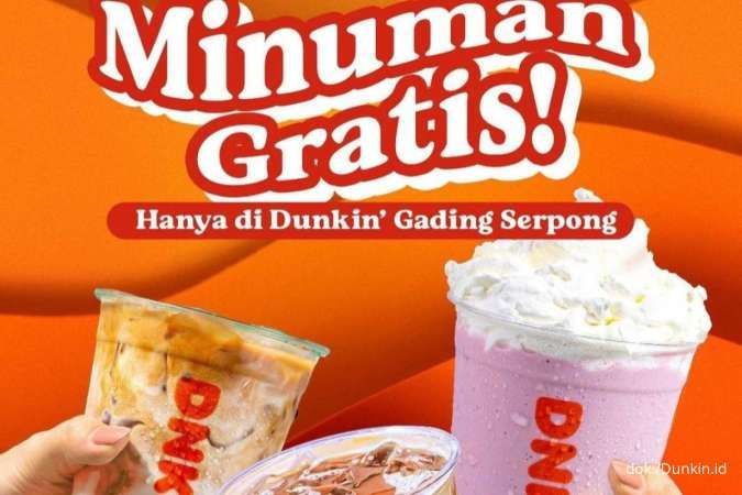 Promo Dunkin 14 September 2023, Gratis 1 Minuman Khusus di Dunkin Gading Serpong