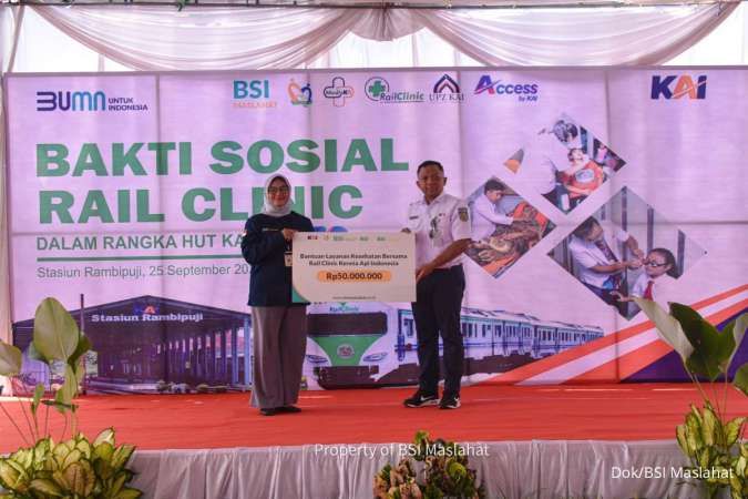 BSI Maslahat & KAI Daop 9 Beri Layanan Kesehatan Gratis Rail Clinic di St. Rambipuji