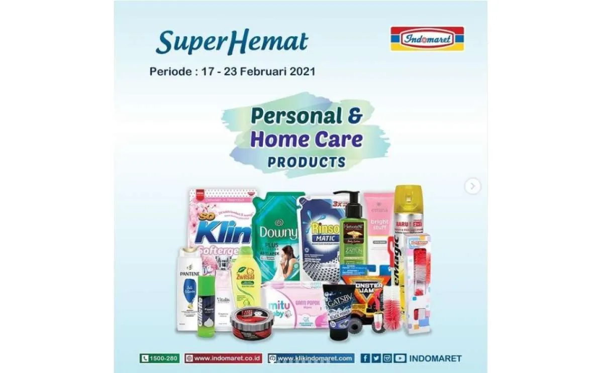 Promo Indomaret paling baru perawatan diri dan rumah, berlaku 17-23 Februari 2021!