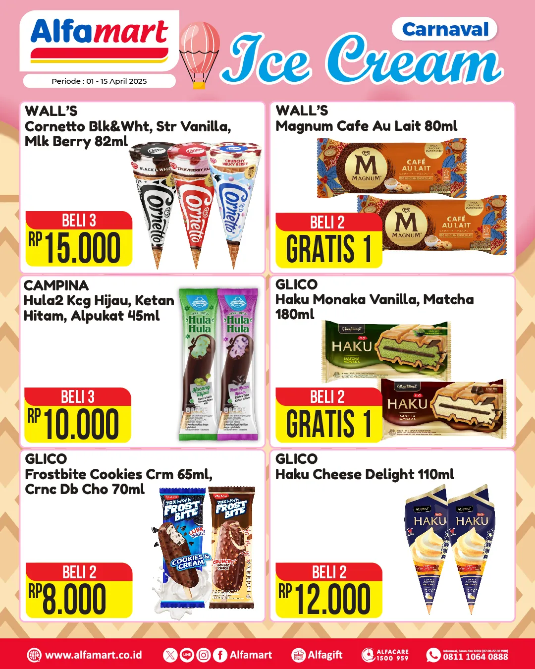 Promo Alfamart Carnaval Ice Cream Periode 1-15 April 2025