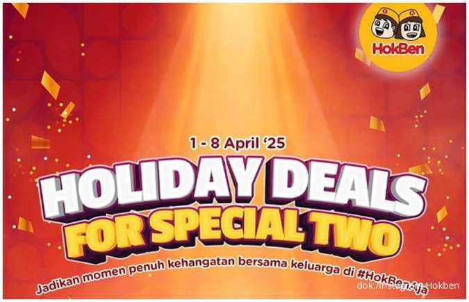 Promo Hokben Holiday Deals 1-8 April, Makan Berdua Mulai Rp 34.000-an Per Orang