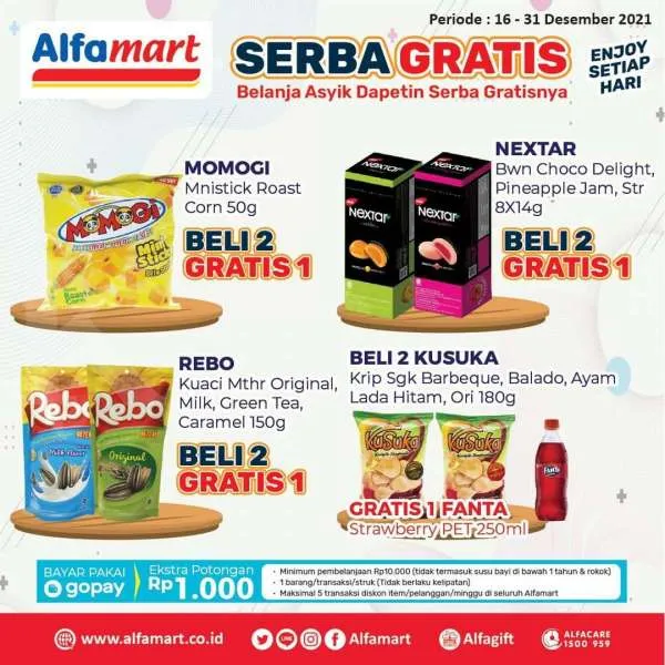 Promo Alfamart Serba Gratis 16-31 Desember 2021