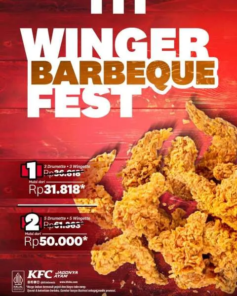 Promo KFC Winger Barbeque Fest Paket Hemat