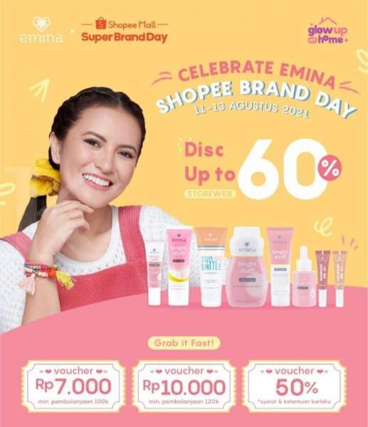 Promo Makeup Emina Spesial Shopee Brand Day, Berlaku Sampai 13 Agustus 2021