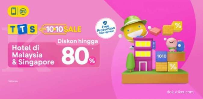 Promo 10.10 Tiket.com, Diskon 80% Hotel di Malaysia dan Singapore