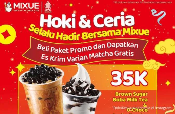 Promo Mixue Spesial Imlek Bulan Januari 2025, Beli Paket Promo Gratis Es Krim Matcha