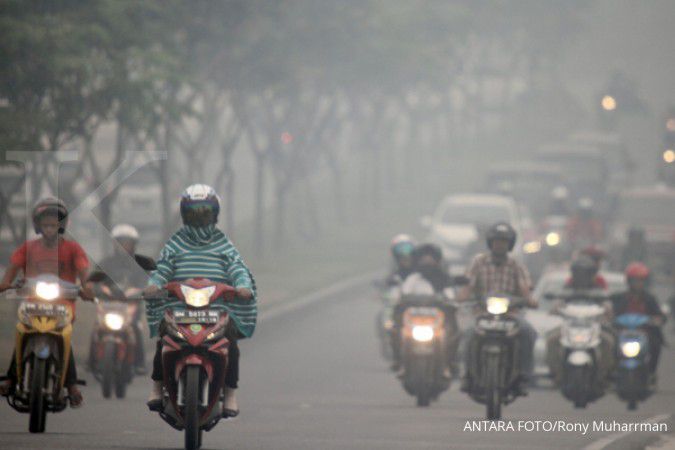 Kabut asap, udara di Pekanbaru berstatus bahaya