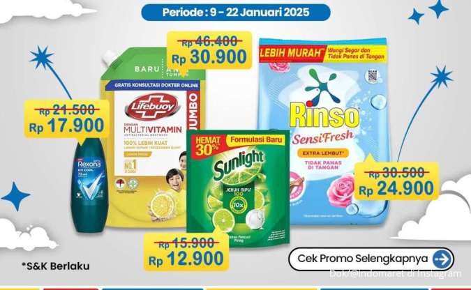 Promo Deterjen-Sabun Mandi Weekday Januari 2025, Lifebuoy & Rinso Hemat Sampai Besok