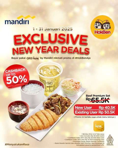 Promo HokBen x Bank Mandiri Tahun Baru Januari 2025