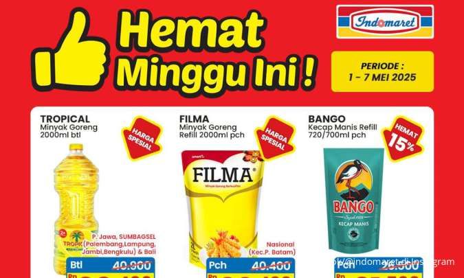 Promo Indomaret 1-7 Mei 2025, Minyak Goreng Tropical dan Filma Harga Spesial