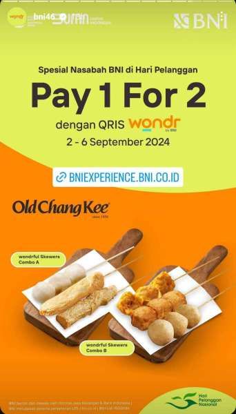 Promo Wondr by BNI di Old Chang Kee 2-6 September 2024