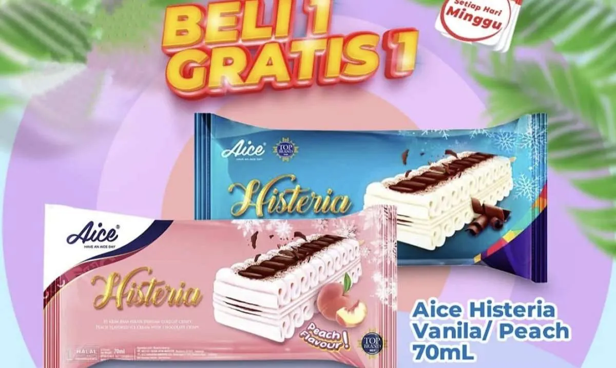 Promo Indomaret Es Krim Day (7/7), Hari Ini Beli 1 Gratis 1 Es Krim Aice Histeria!