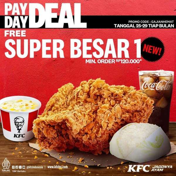 Promo KFC Payday Terbaru 25-29 Februari 2024