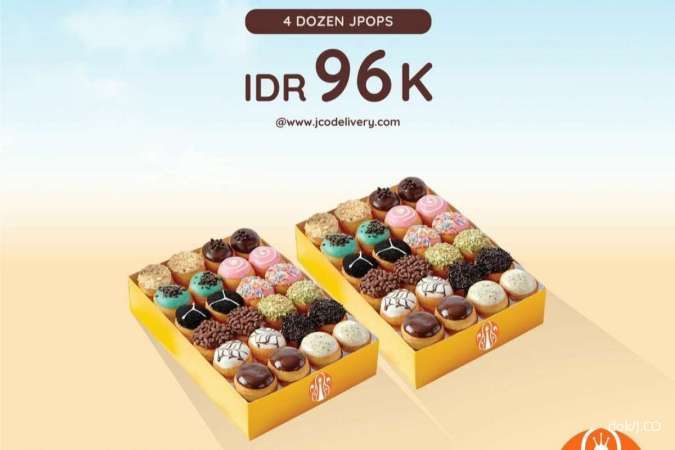 Promo JCO 19-25 Februari 2024, Beli 48 Donat Mini Jpops Cuma Rp 96.000