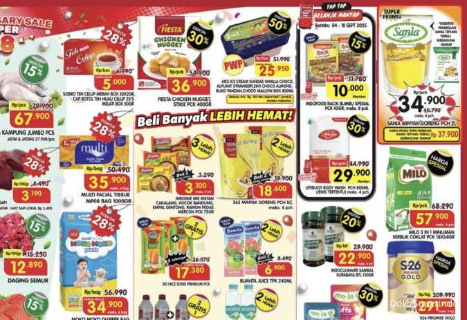 Promo Superindo Weekday 8-11 September 2025, Es Krim & Nugget Diskon Sampai 50%