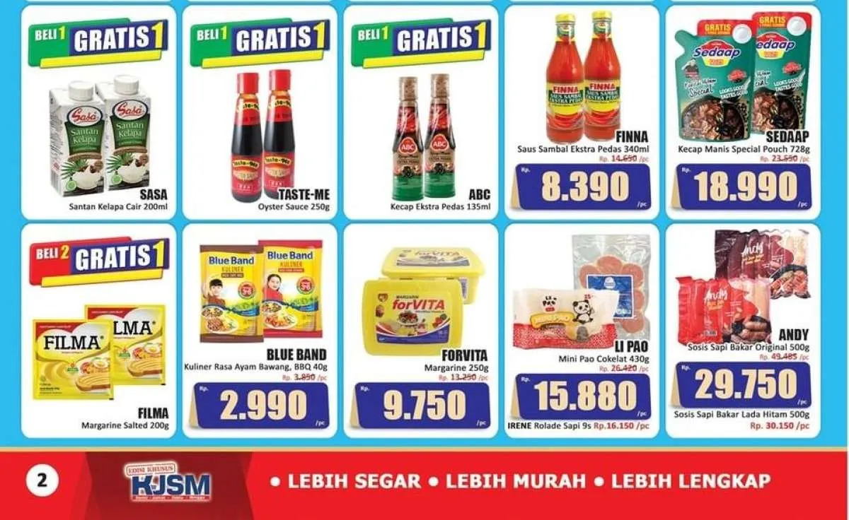 Promo KJSM Hari Hari Swalayan Minggu Ini Juli 2024, Santan Sasa Beli 1 Gratis 1