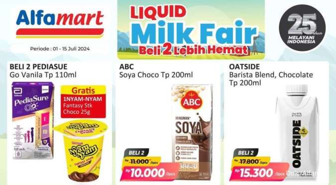 Promo Alfamart Milk Fair sampai 15 Juli 2024, Susu Tango-Pediasure Beli 2 Gratis 1