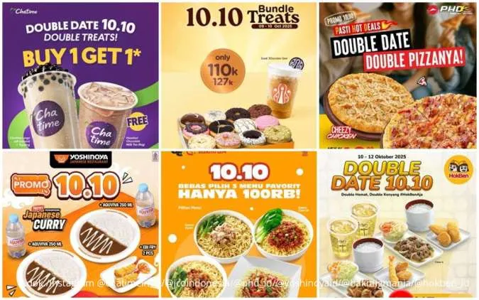 16 Promo 10.10 Kuliner Favorit Periode Oktober 2025: Chatime JCO sampai HokBen Hemat