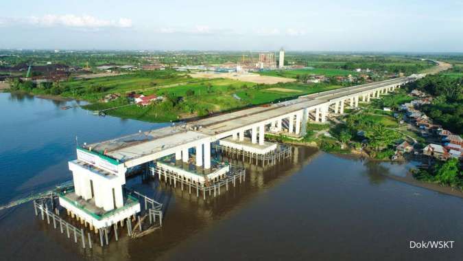Pengerjaan Jembatan Musi V Garapan Waskita Karya (WSKT) Capai 38,63%