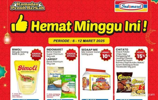 Promo Indomaret 6-12 Maret 2025 di Ramadan, Minyak Goreng & Beras Hemat Minggu Ini