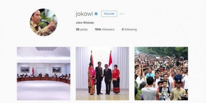 Presiden Jokowi akhirnya memiliki akun Instagram