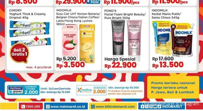 Promo Indomaret Paling Murah dan Hemat Banget Terbaru, Ada Cimory Beli 2 Gratis 1