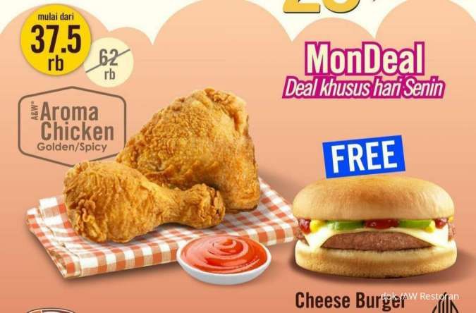 Promo AW Restoran Hari Ini 23 Januari 2023, Gratis Burger Tiap Beli 2 Ayam