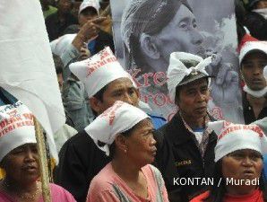 Petani tembakau Temanggung memprotes RPP tembakau di DPR